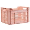 Caisse De Transport Plastique Recyclé Urban Proof Avant/Arrière - 30 L - Rose Pastel -Vélo Accessoires Boutique caisse de transport plastique recycle urban proof avant arriere 30 l rose pastel