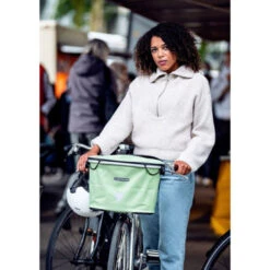 Panier De Guidon Ortlieb Up-Town City 17,5L Pistache -Vélo Accessoires Boutique panier de guidon ortlieb up town city 175l pistache 2