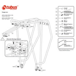 Porte-Bagage Tubus Cargo Evo 26' Noir - 12100 -Vélo Accessoires Boutique porte bagage tubus cargo evo 26 noir 2